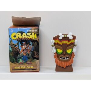 Kidrobot Crash Bandicoot Mini Figure Brown Uka Uka Vinyl Mask Figure
